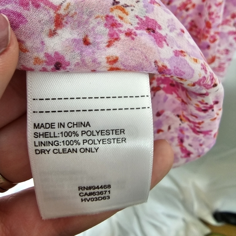 Laundry By Shelli Segal Size 12 Pink Floral Wrap Dress NWOT - Picture 4 of 5